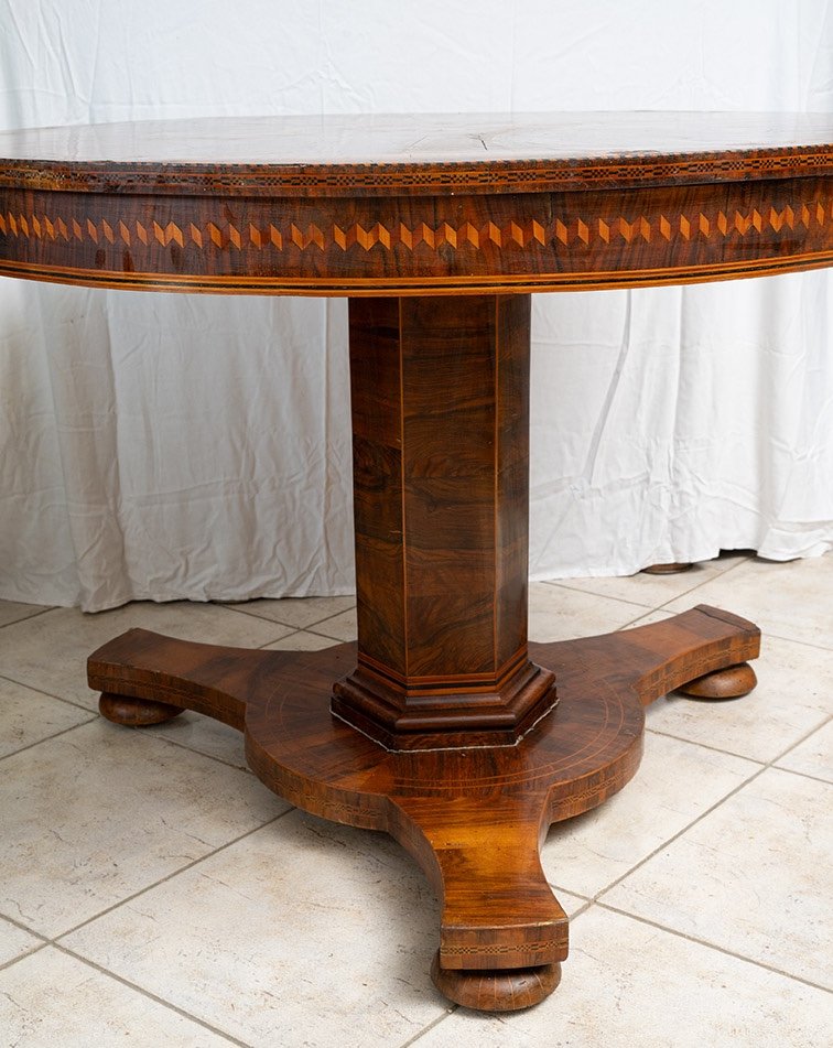 Table Basse Napolitaine Ancienne Du Début Du 19ème Siècle.-photo-2
