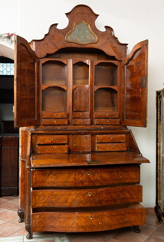 Venetian Louis XV Trumeau In Walnut 18sec.-photo-3