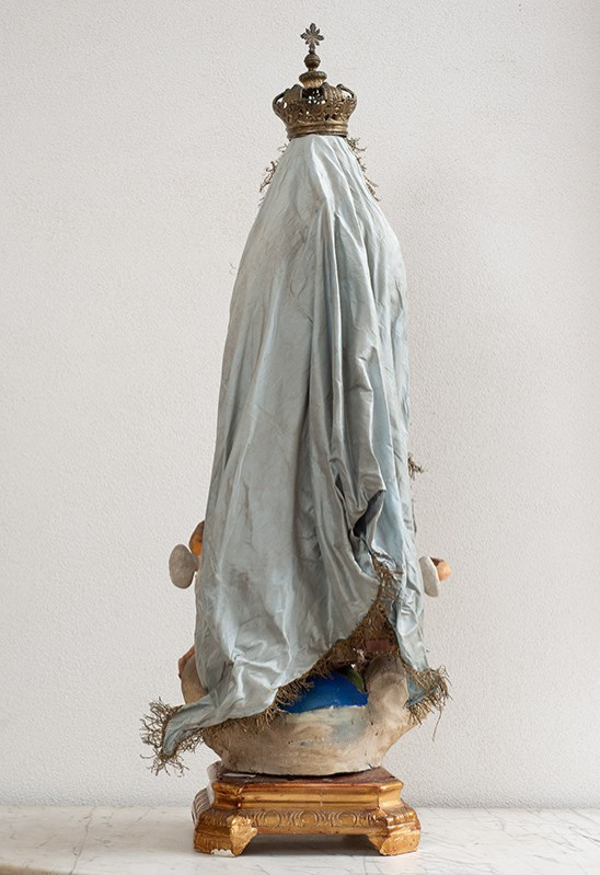 Ancient Neapolitan Sculpture Depicting The Immaculate Madonna.-photo-2