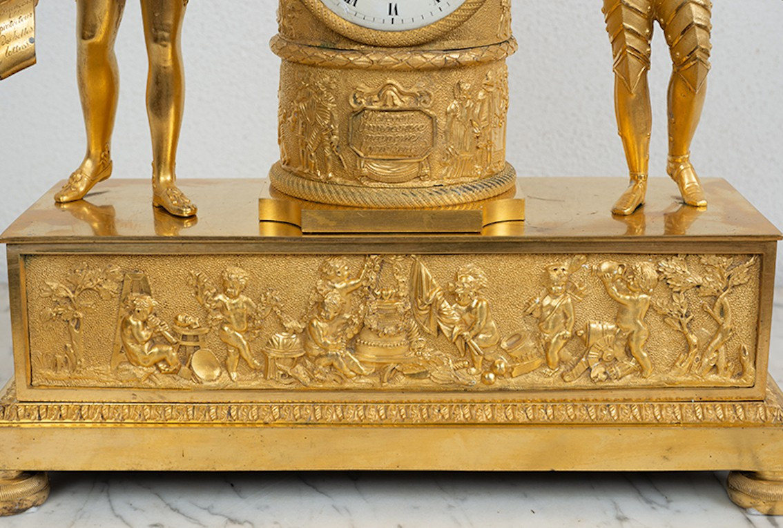 Pendule Ancienne  Française Empire Epoque 19ème Siècle.-photo-2