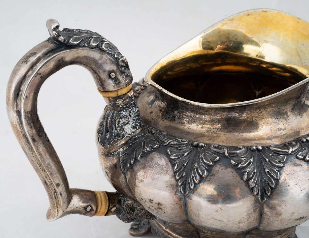 Antique Silver Service Dating Back To The First Half Of The 19th Century.-photo-4
