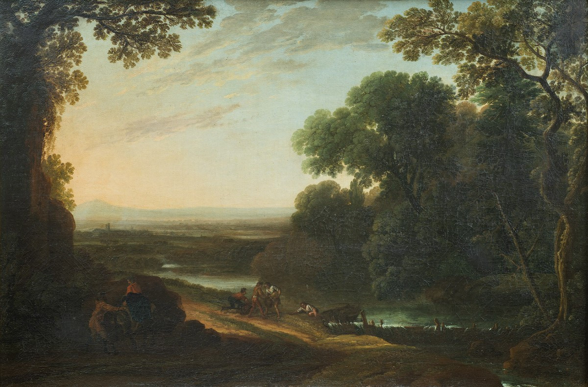 Tableau ancienne à huile sur toile France seconde moitié du XVIIe siècle.-photo-2