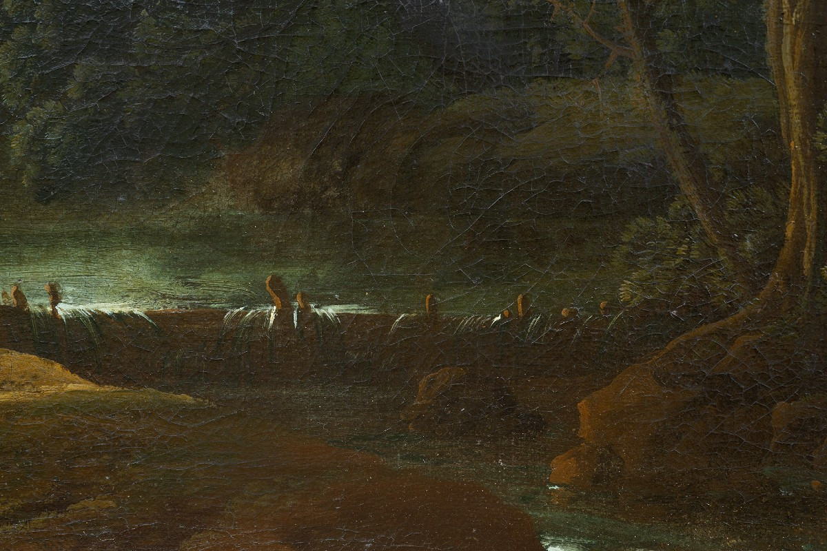 Tableau ancienne à huile sur toile France seconde moitié du XVIIe siècle.-photo-4