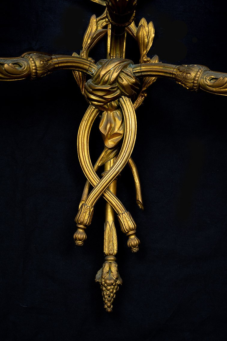 Group Of Four Antique Wall Lamps, France, 19th Century.-photo-3