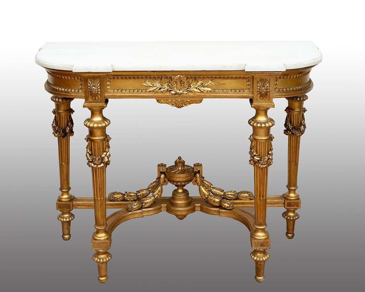 Console ancienne Napoléon III France 19ème siècle.