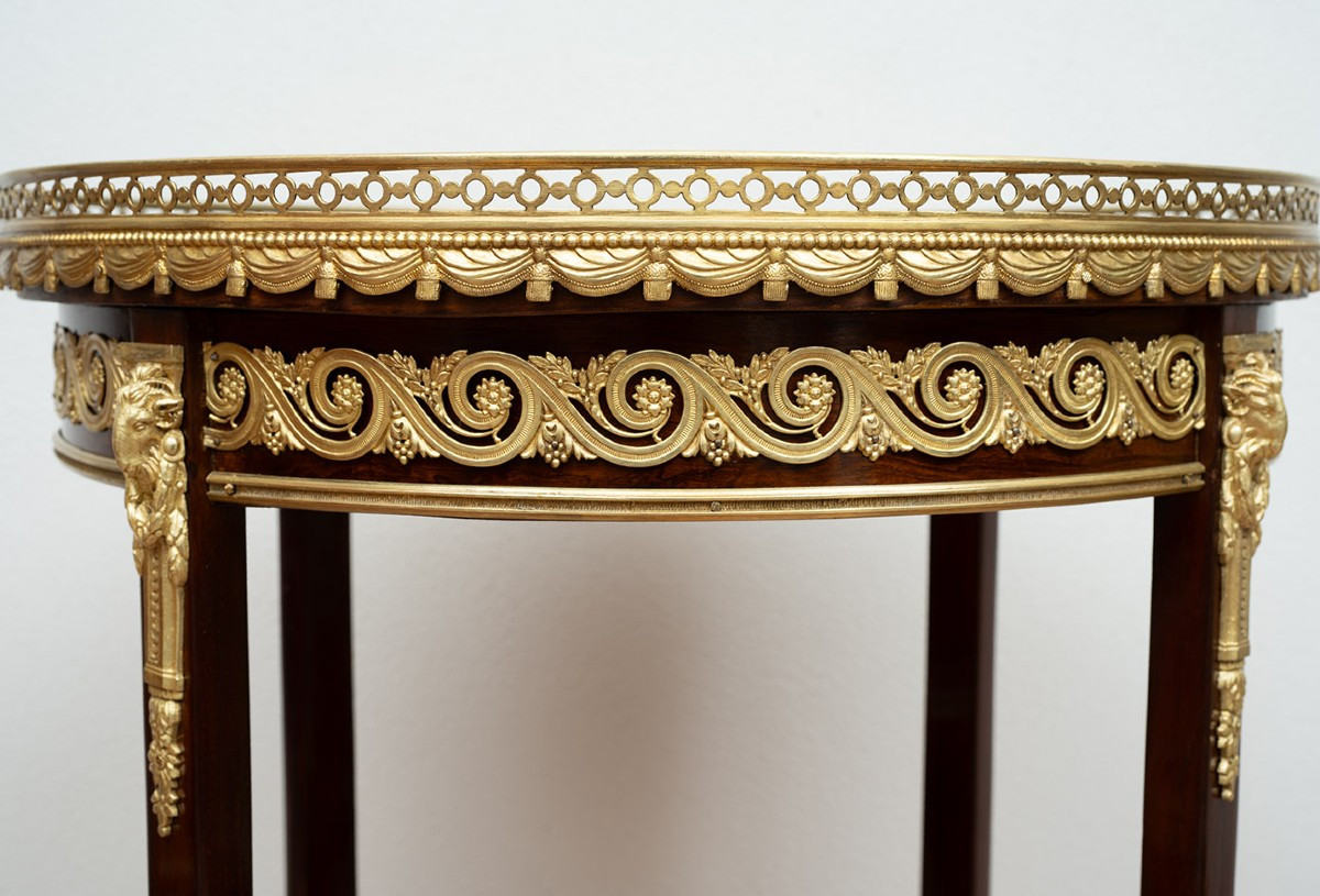 Antique Napoleon III Table, France, 19th Century.-photo-3