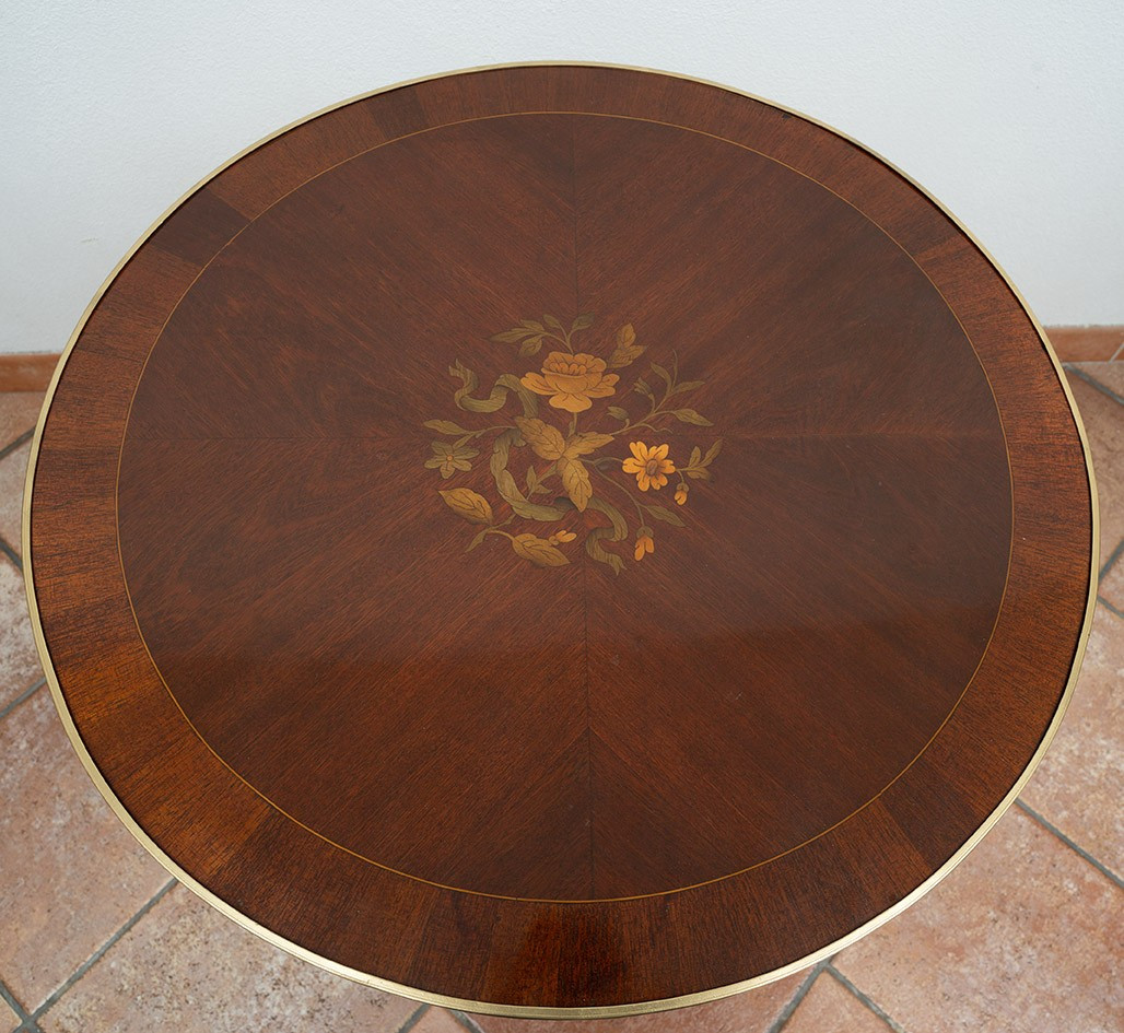 Antique Napoleon III Table, France, 19th Century.-photo-2