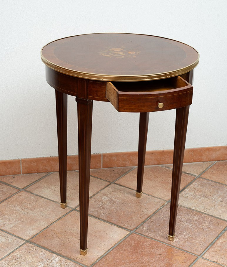 Antique Napoleon III Table, France, 19th Century.-photo-1