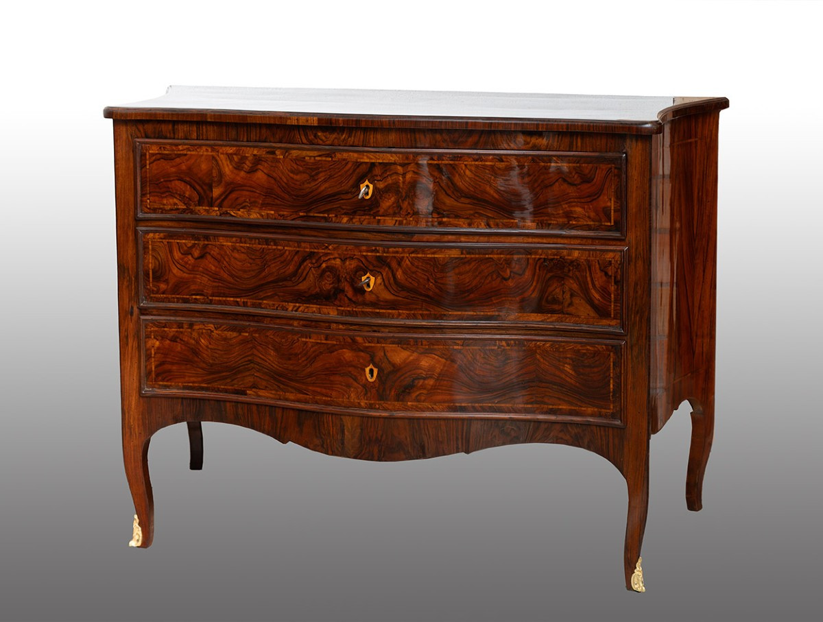 Commode ancienne Louis XIV Napolitaine époque XVIIIe siècle.