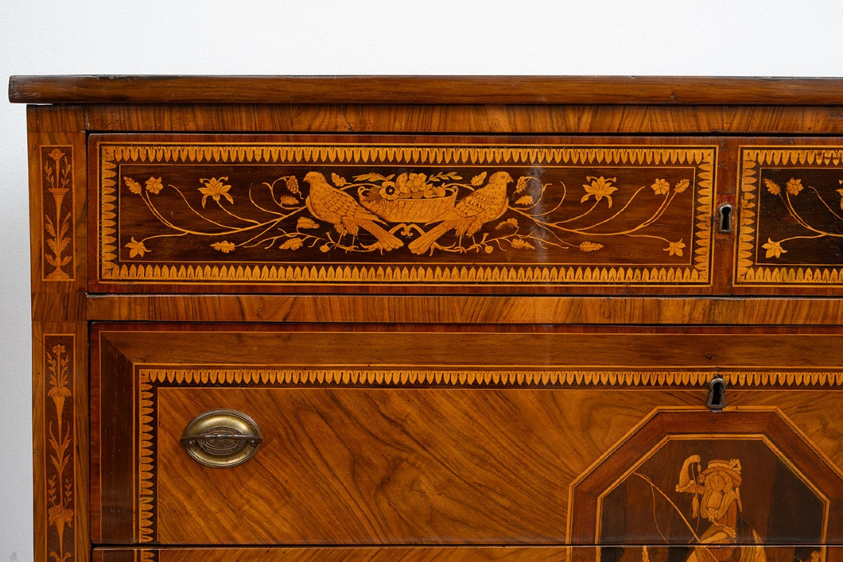 Commode ancienne Louis XVI Lombardie (Italie) 18siècle.-photo-3