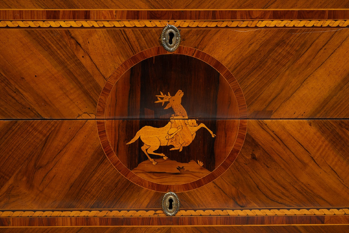 Antique Louis XVI Lombard Chest Of Drawers, 18th Century.-photo-2