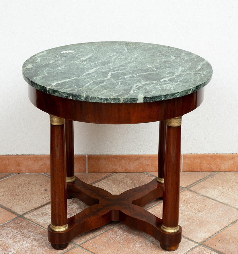 Antique Empire Style Coffee Table, France, 20th Century.-photo-4