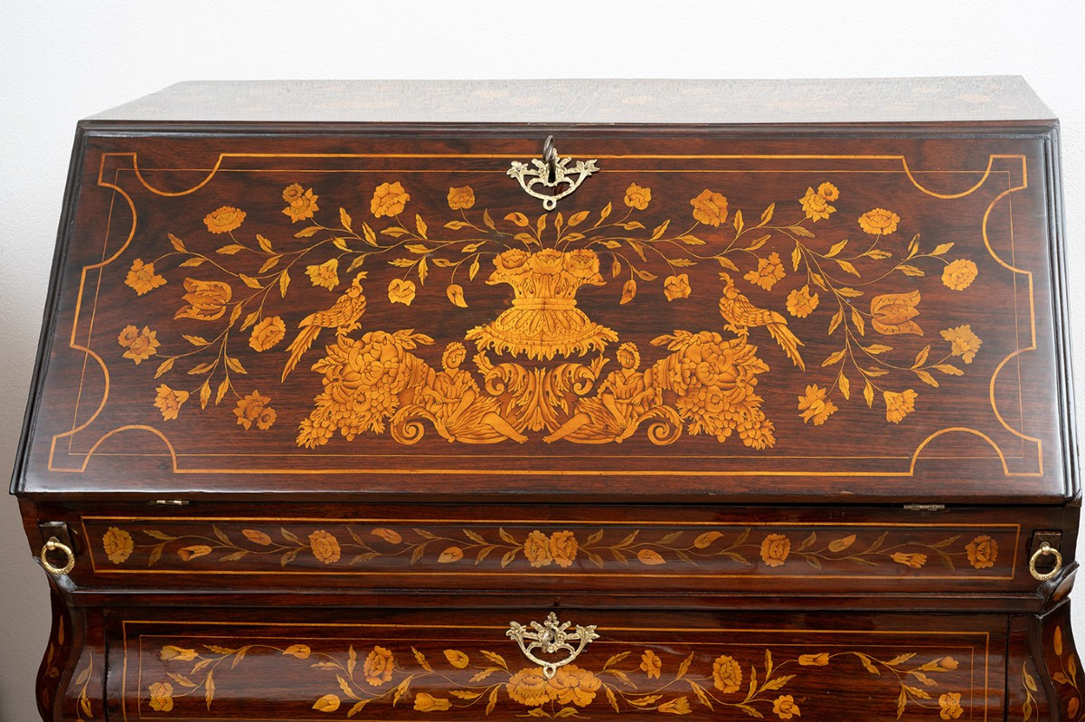 Antique Dutch Bureau, First Half Of The 18th Century.-photo-3