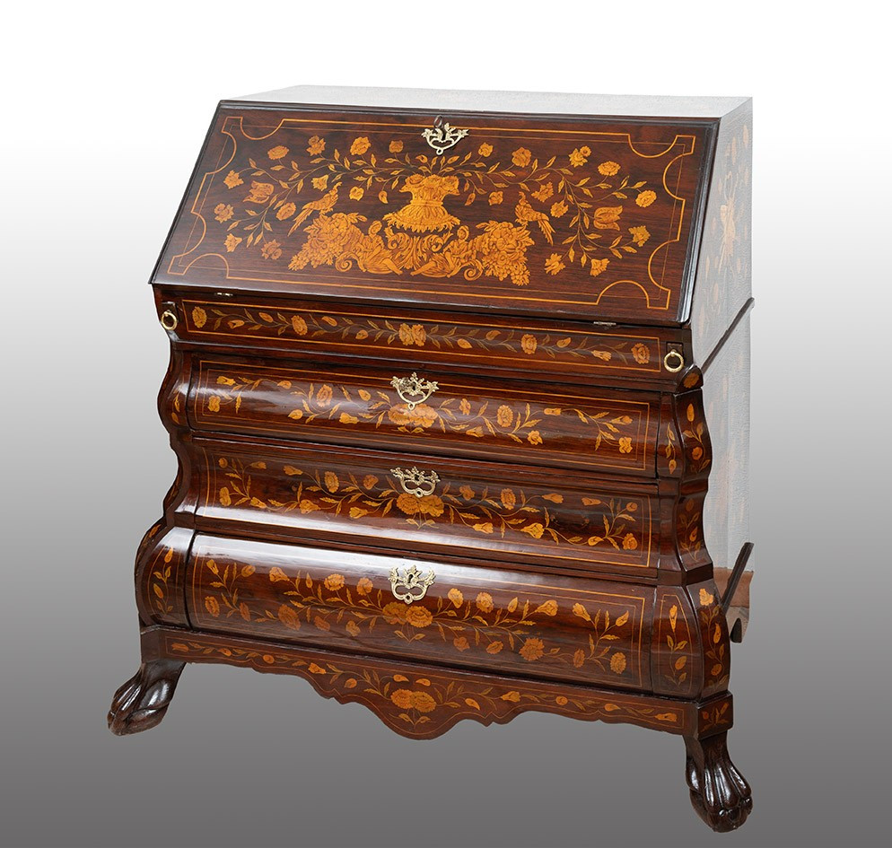 Antique Dutch Bureau, First Half Of The 18th Century.
