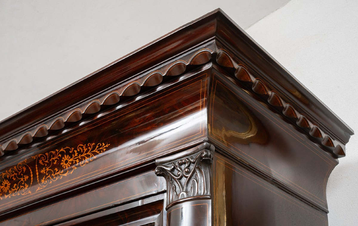Armoire Smith napolitaine ancienne du début du 19ème siècle-photo-4