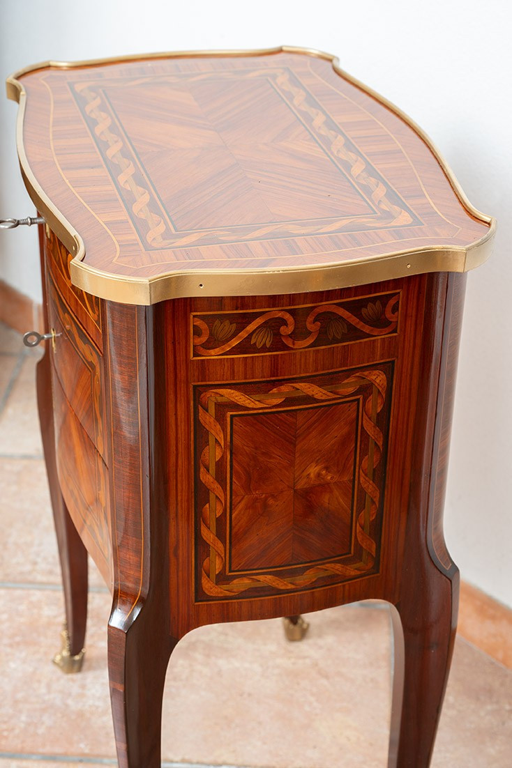 Antique Bedside Table From The 19th Century.-photo-3