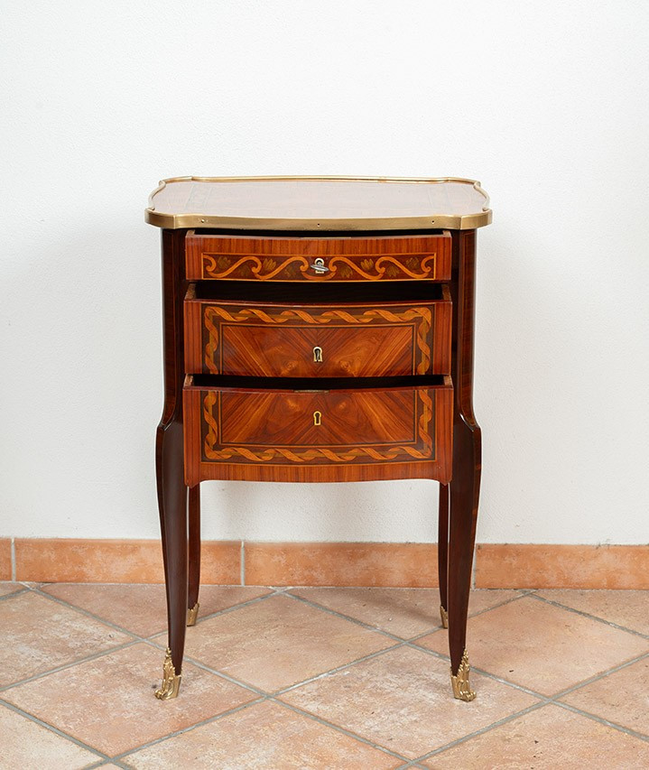 Antique Bedside Table From The 19th Century.-photo-1