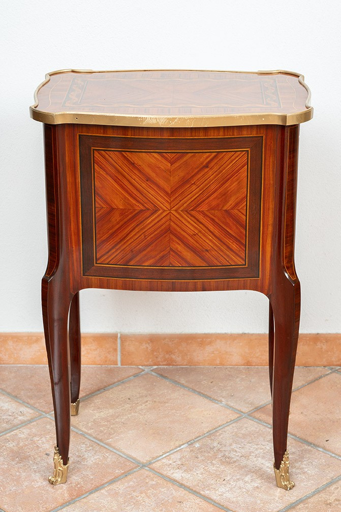 Antique Bedside Table From The 19th Century.-photo-2