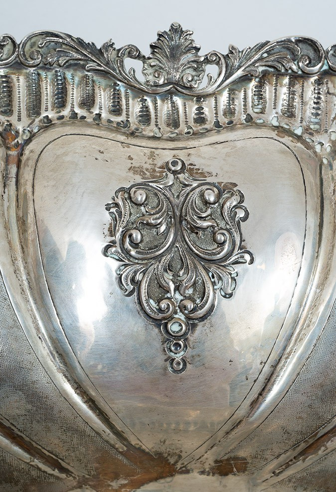 Antique Silver Centerpiece From The 20th Century.-photo-1