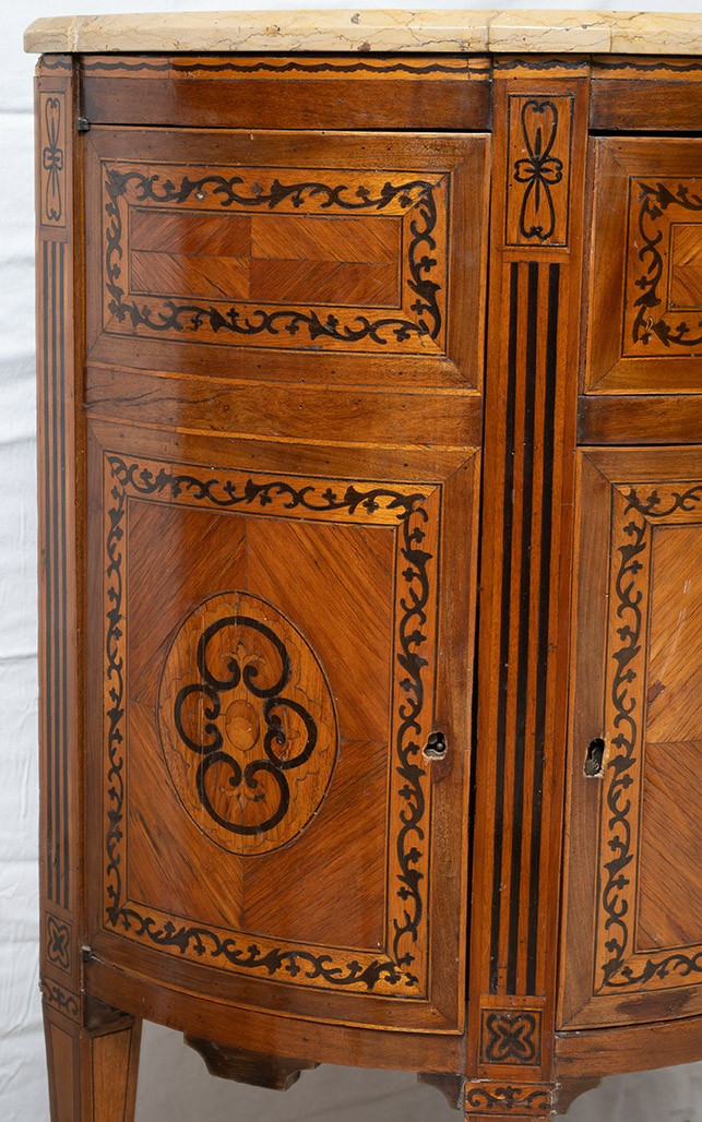 Paire de buffets napolitains anciens Louis XVI du XVIIIe siècle.-photo-2