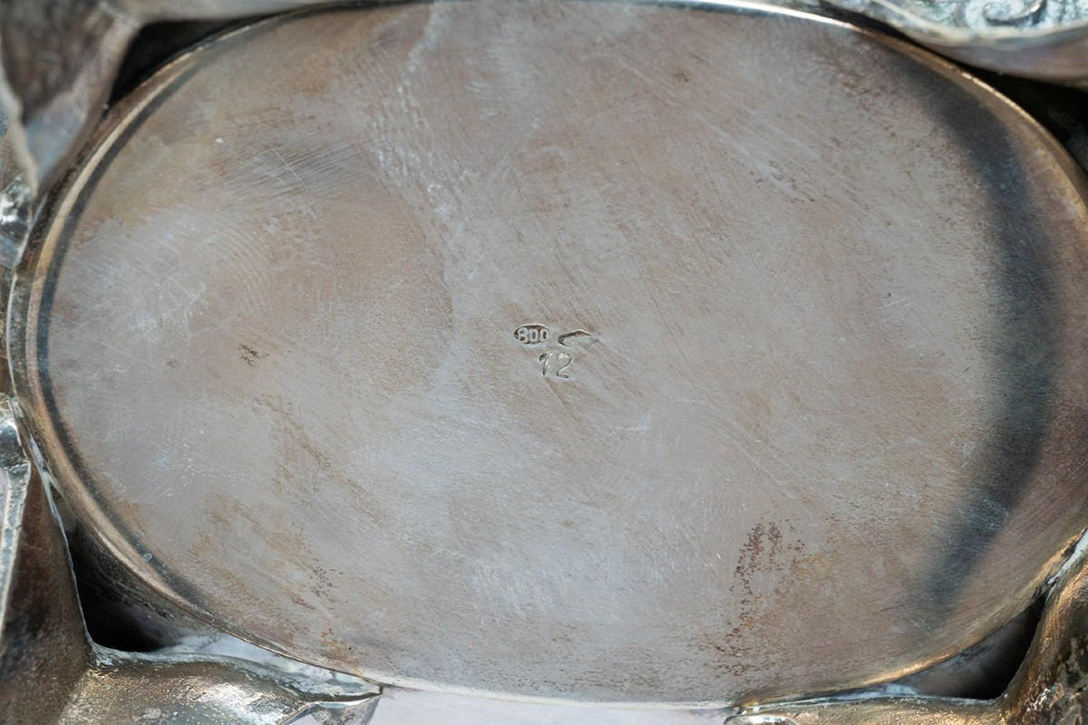 Antique Neapolitan Empire Style Silver Service, 20th Century.-photo-1
