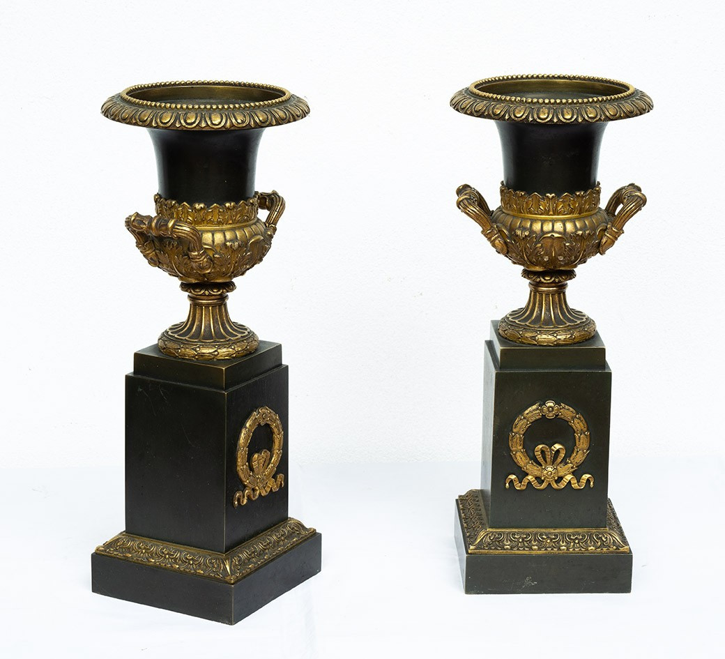 Pair Of Cassolettes, France, Early 19th Century.-photo-4