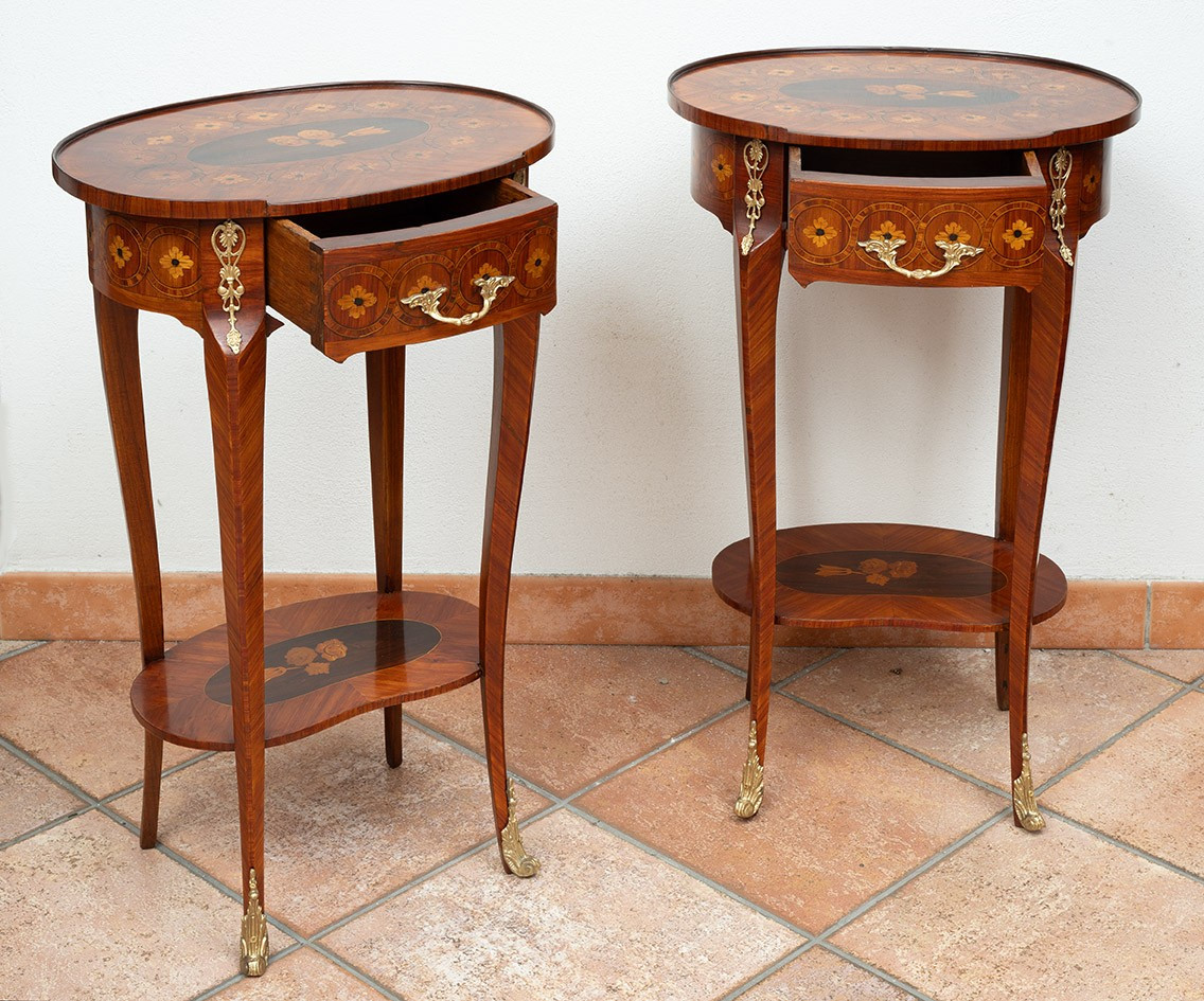 Pair Of Antique Napoleon Bedside Tables, France, 19th Century.-photo-2
