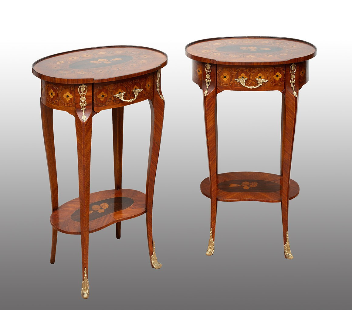 Pair Of Antique Napoleon Bedside Tables, France, 19th Century.