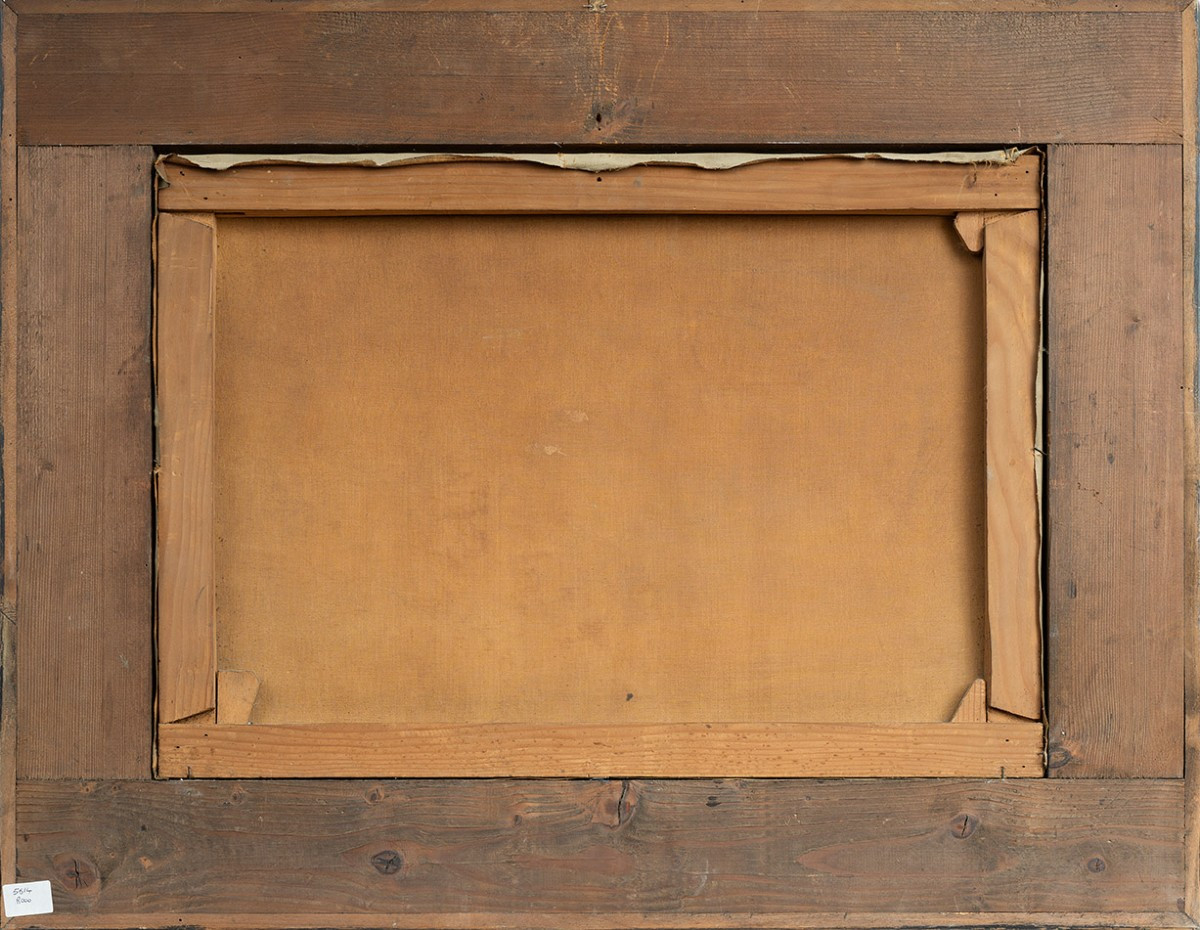 Antique Oil Painting On Canvas With Contemporary Frame Signed "nicolas De Corsi 1882-1956-photo-4