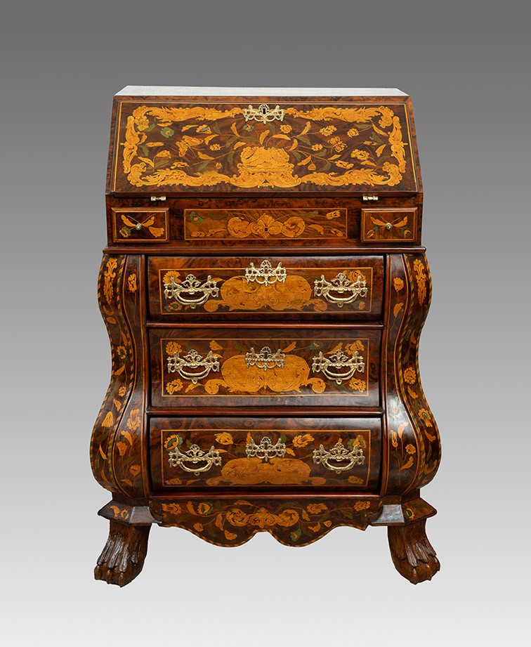 Antique Dutch Bureau From The Early 19th Century.