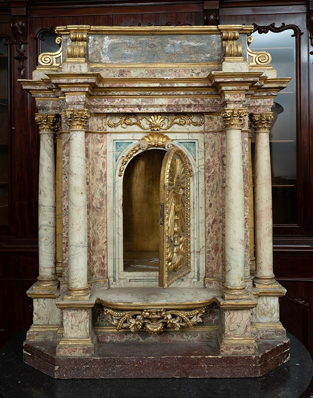 Ancient Tabernacle Of Roman Origin 17th Century.-photo-2