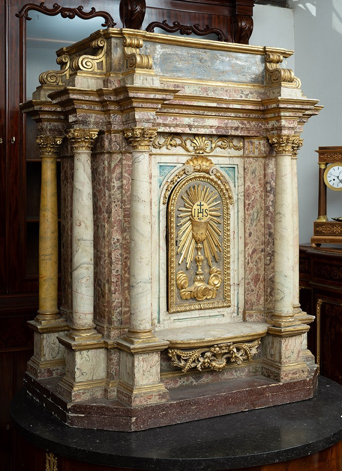 Ancient Tabernacle Of Roman Origin 17th Century.-photo-3