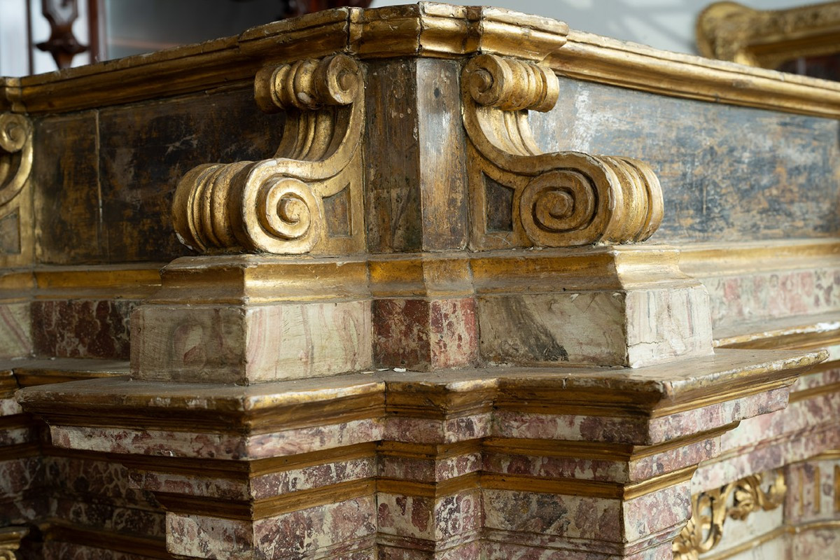 Ancient Tabernacle Of Roman Origin 17th Century.-photo-4