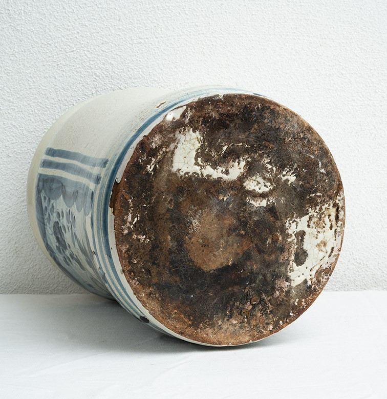 Albarello/Vase ancienne en majolique Naples, 18ème siècle.-photo-3