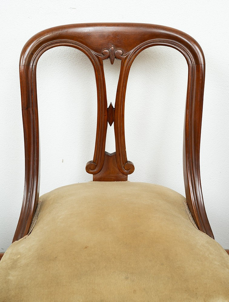 Group Of Six Antique English 19th Century Folding Chairs.-photo-2