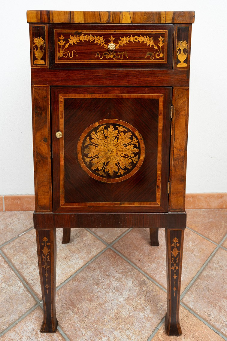Antique Louis XVI Lombard Chest Of Drawers, Restored 18th Century.-photo-3