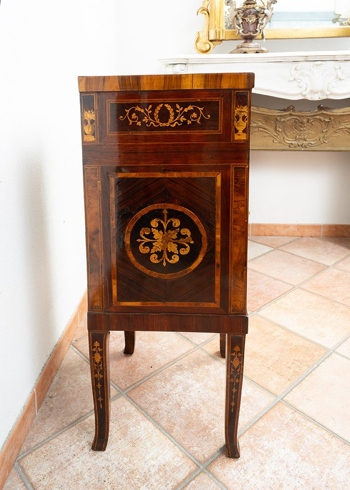 Antique Louis XVI Lombard Chest Of Drawers, Restored 18th Century.-photo-4