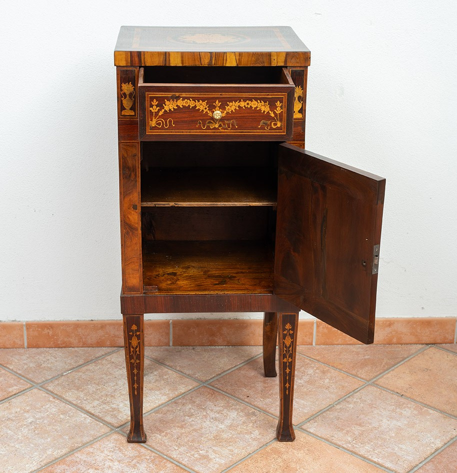 Antique Louis XVI Lombard Chest Of Drawers, Restored 18th Century.-photo-1