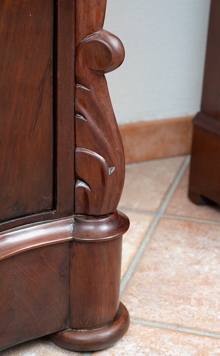 Pair Of Louis Philippe Neapolitan Bedside Tables, 19th Century.-photo-1