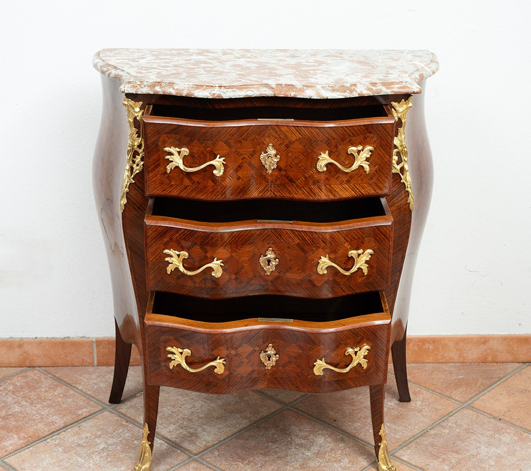 Antique Napoleon III Chest Of Drawers, France, 19th Century.-photo-2