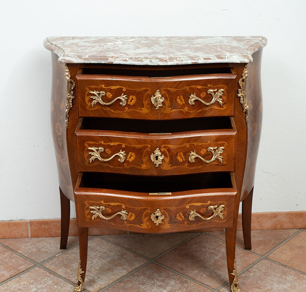 Antique Napoleon III Chest Of Drawers, France, 19th Century.-photo-3