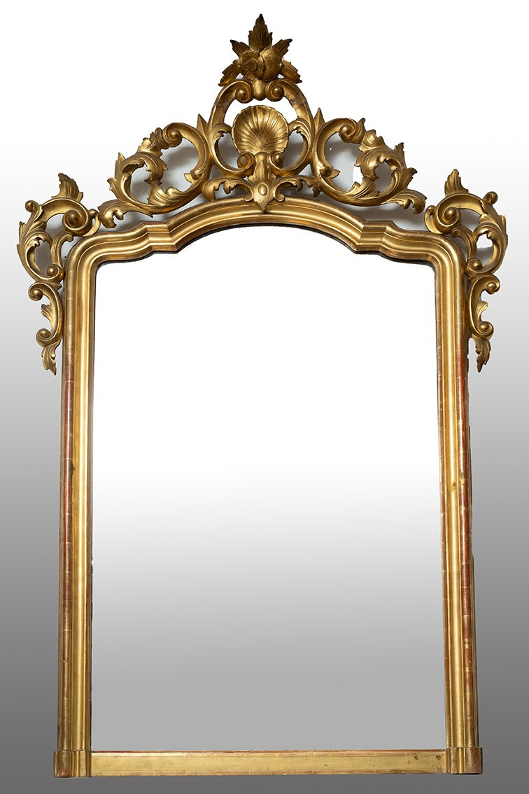 Miroir napolitain Louis-Philippe de la première moitié du XIXe siècle.