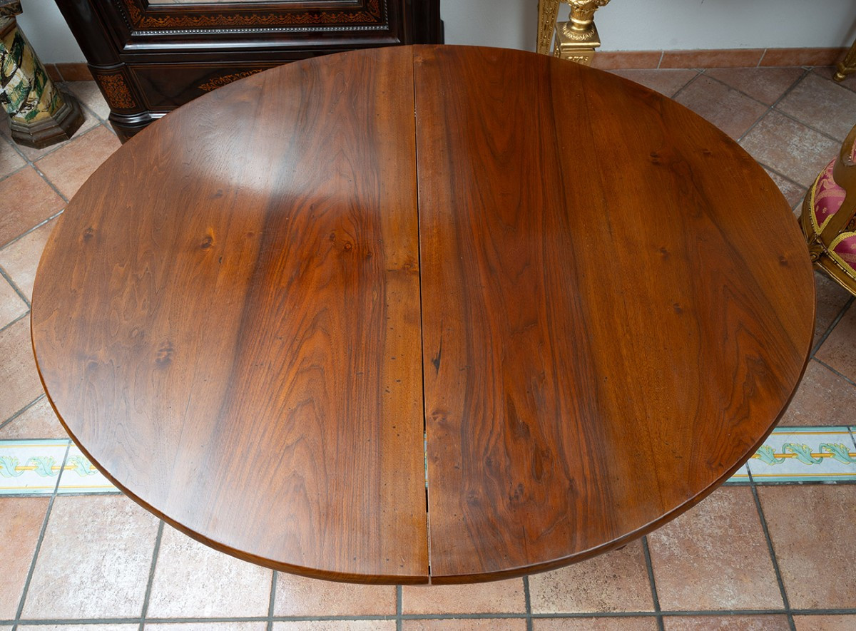 Antique Louis Philippe Neapolitan Table From The 19th Century.-photo-2