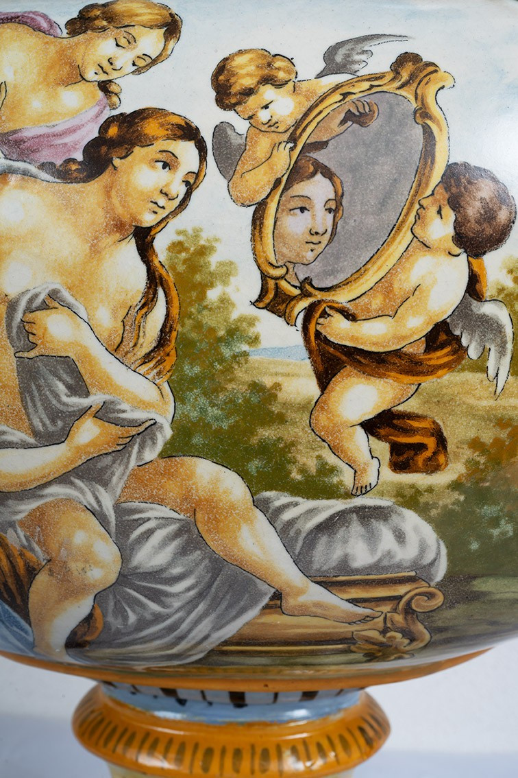 Painted Porcelain Cup, 19th Century Italy-photo-3