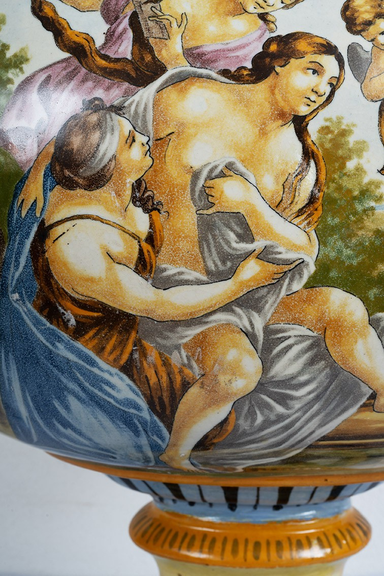 Painted Porcelain Cup, 19th Century Italy-photo-4