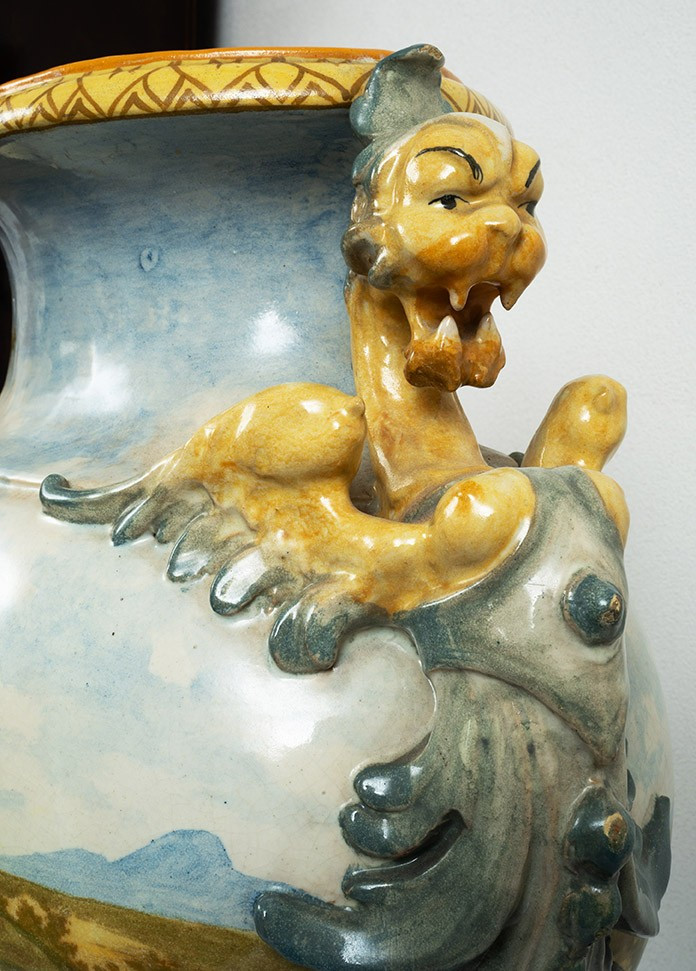 Painted Porcelain Cup, 19th Century Italy-photo-3