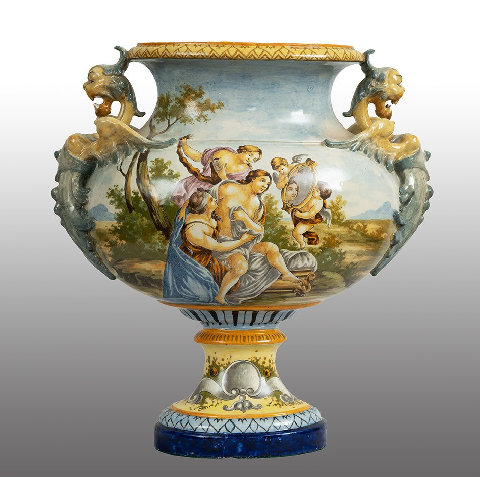 Painted Porcelain Cup, 19th Century Italy