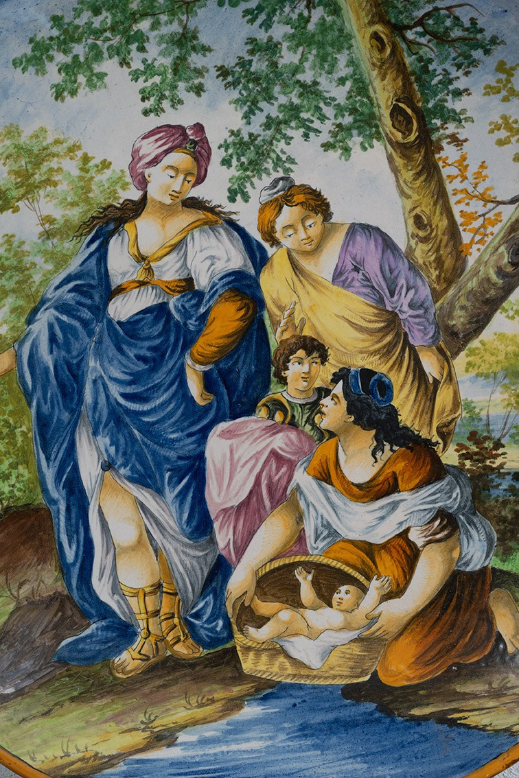 Antique Deruta Majolica Plate, Italy, 19th Century.-photo-2