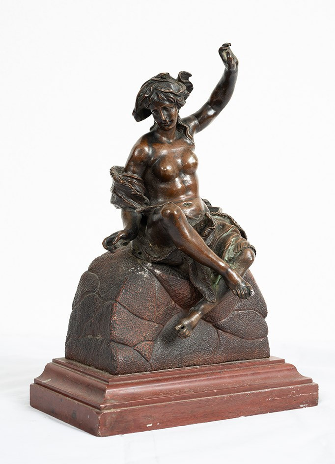 Sculpture ancienne en bronze provenant de France, XIXe siècle.-photo-2