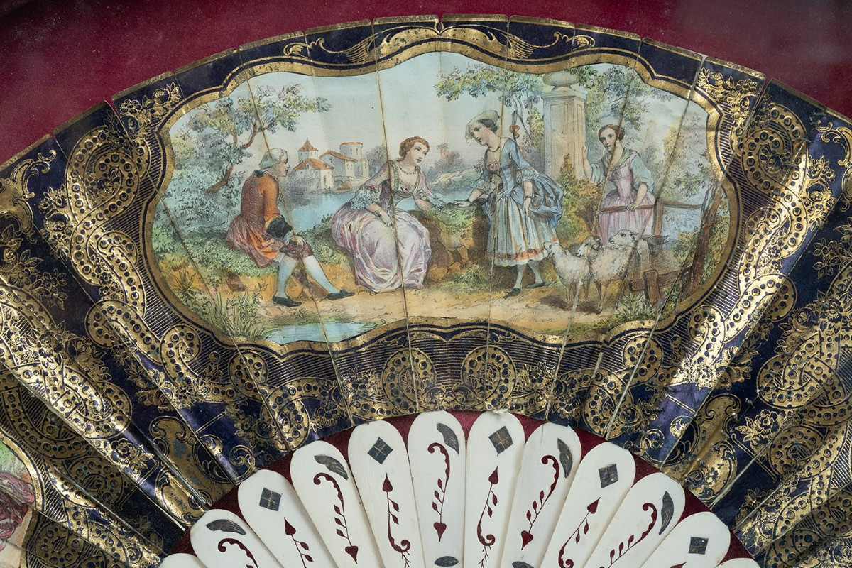 Antique Napoleon III Fan, France, 19th Century.-photo-2